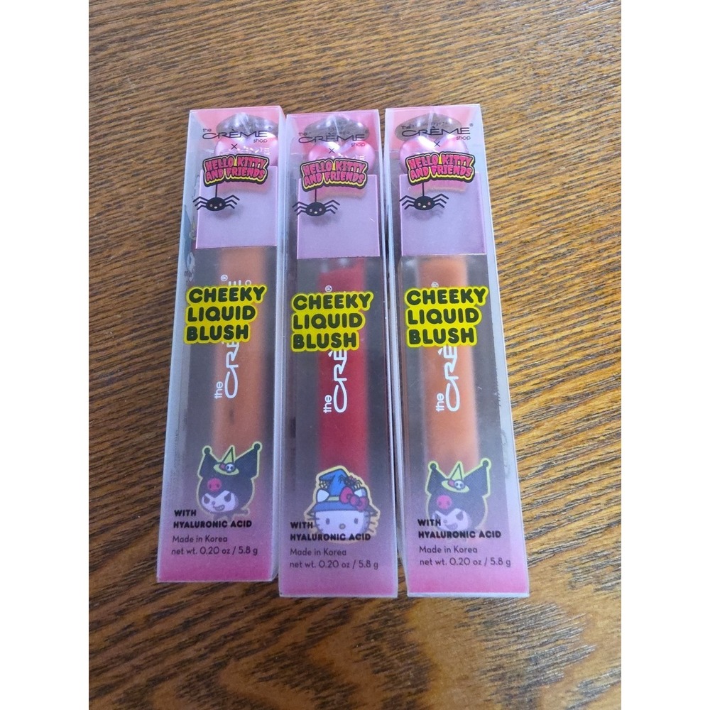 3x Hello Kitty Cheeky Liquid Blush! 2l1x Treats Not‎ Tricks, 2x Lil Pumpkin RARE